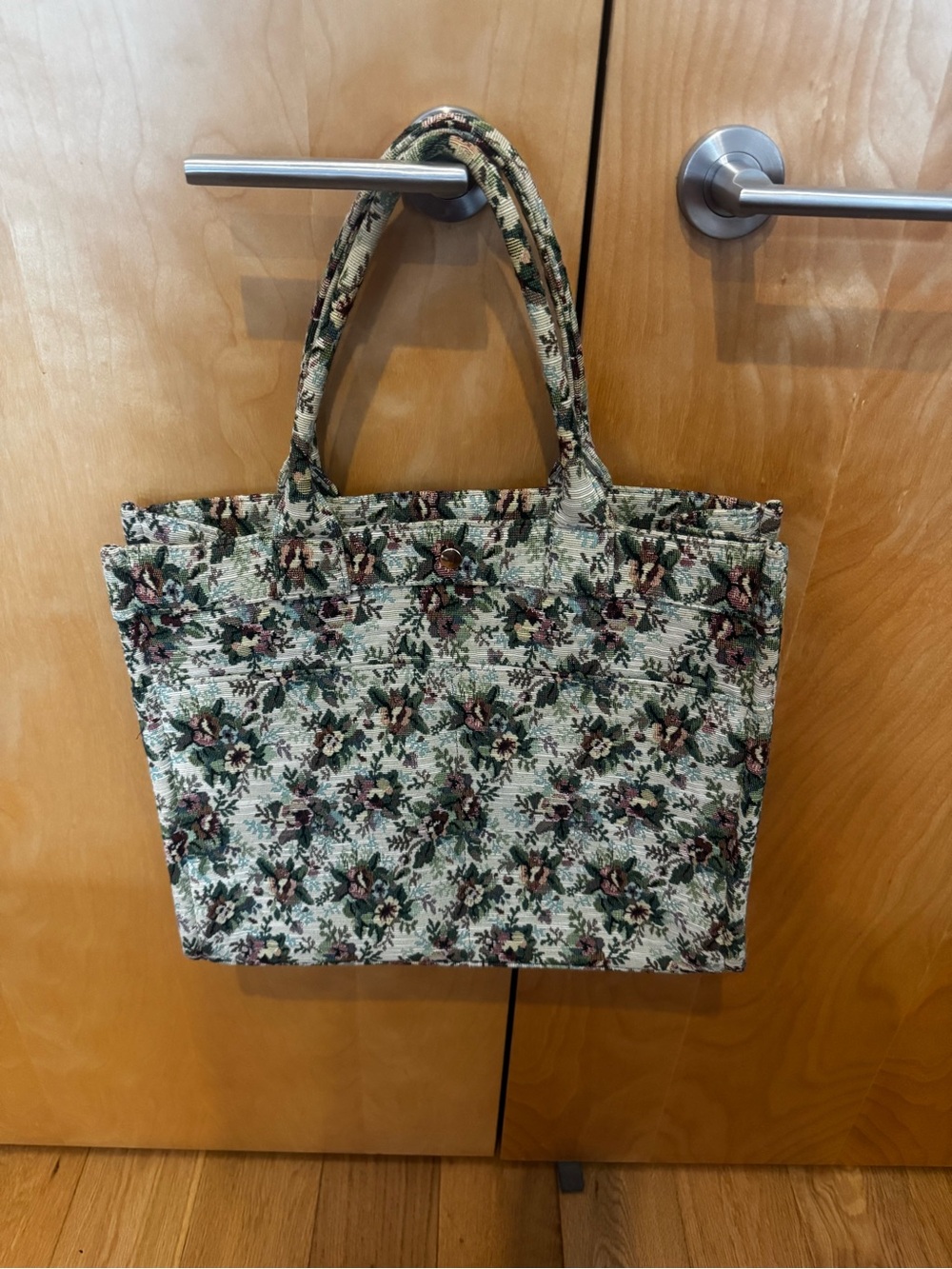 Sézane Floral Tapestry Tote Bag